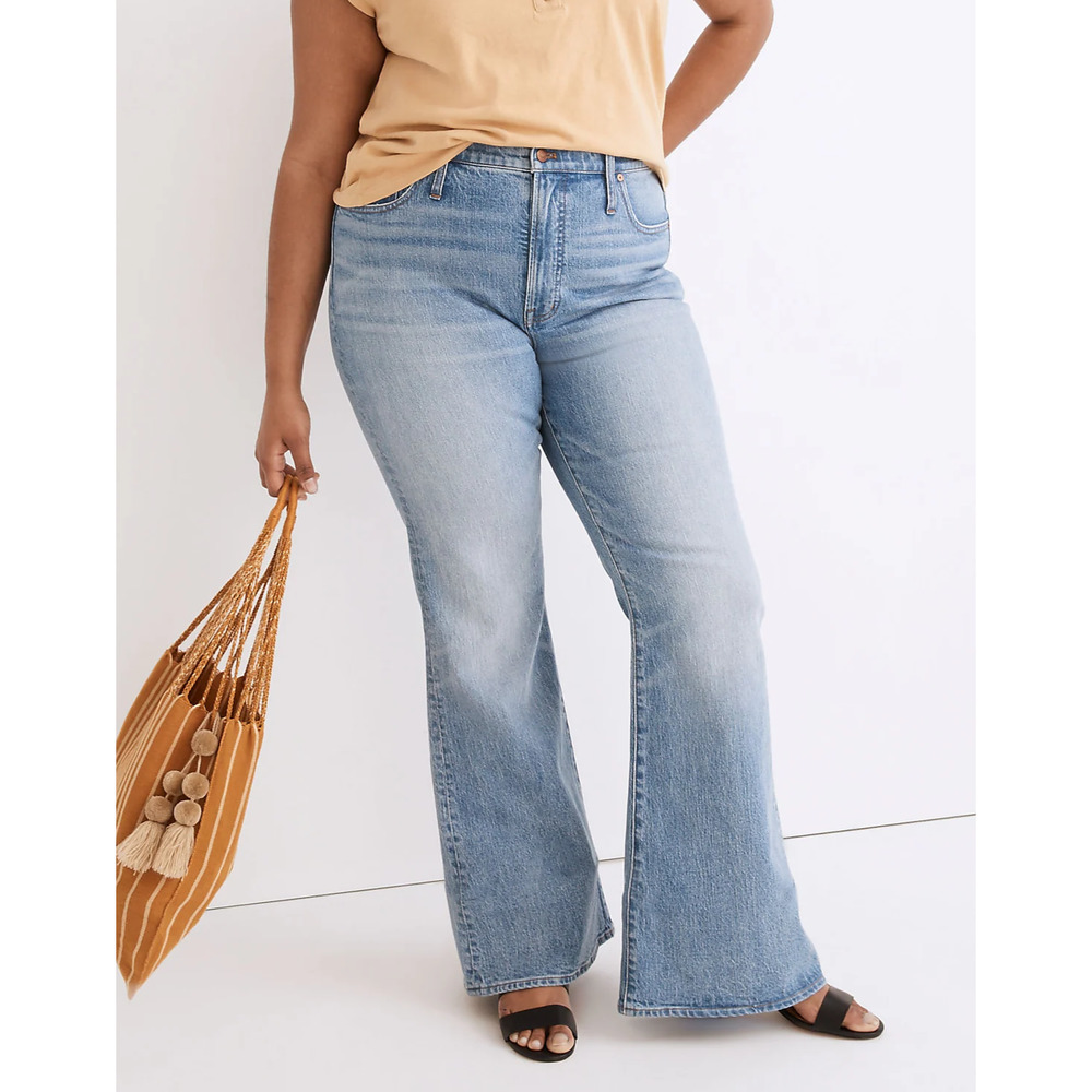 Madewell The Perfect Vintage High-Rise Flared Leg Denim Jeans Delavan Wash 32